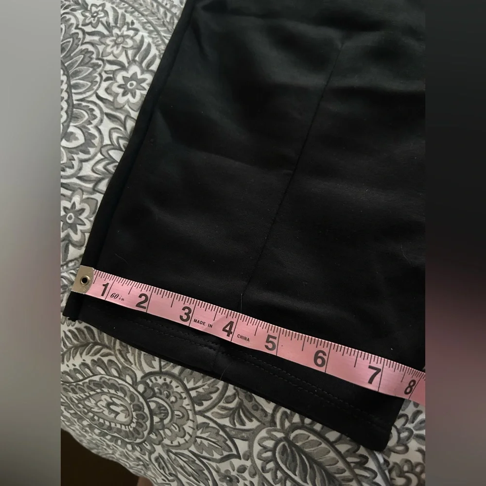 Sweetissima Italian Black Work Pants Belted Stretch Waist Tailored Trousers NWT - Picture 4 of 4